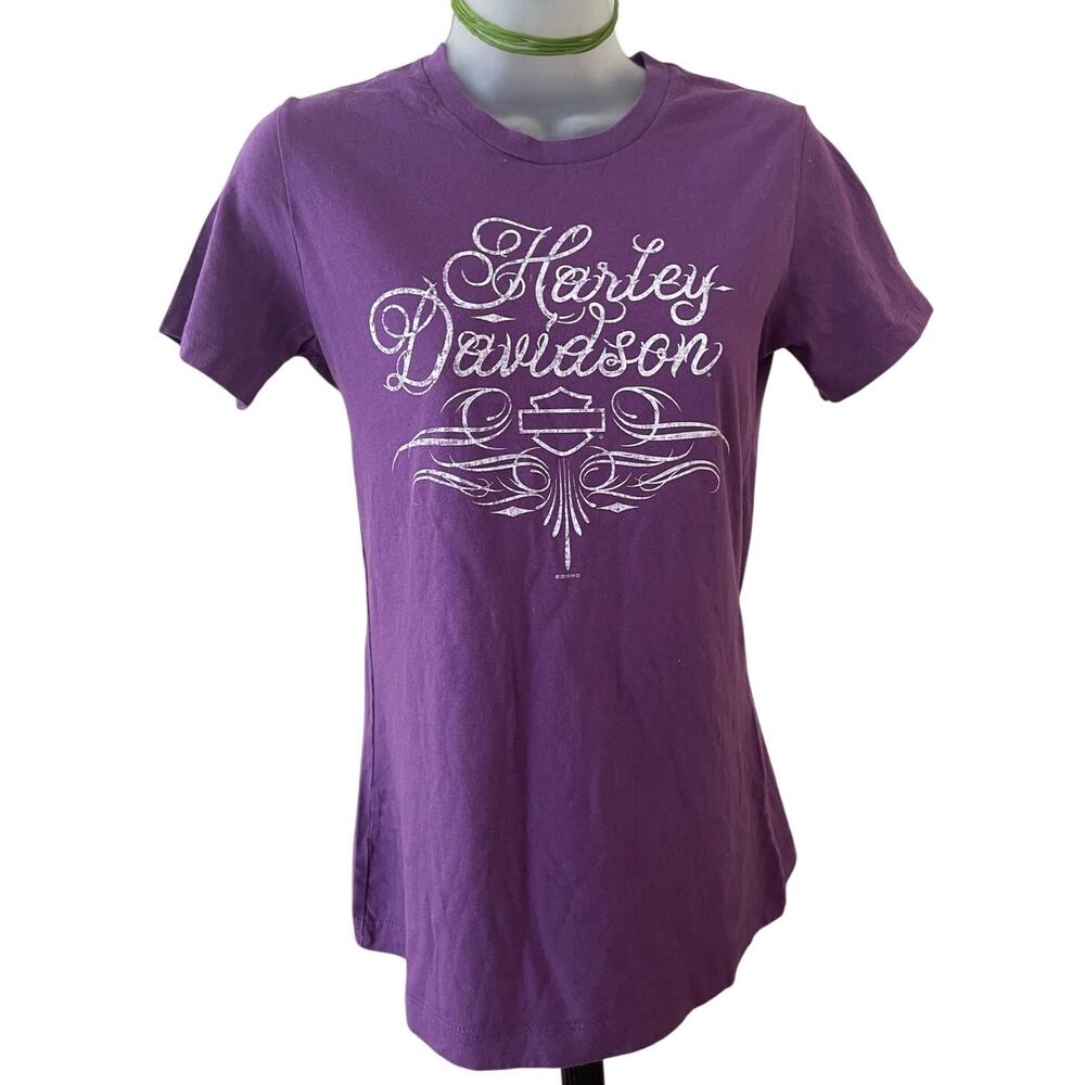 Harley Davidson Powertrain Menomonee Falls WI Womens M Purple T-Shirt